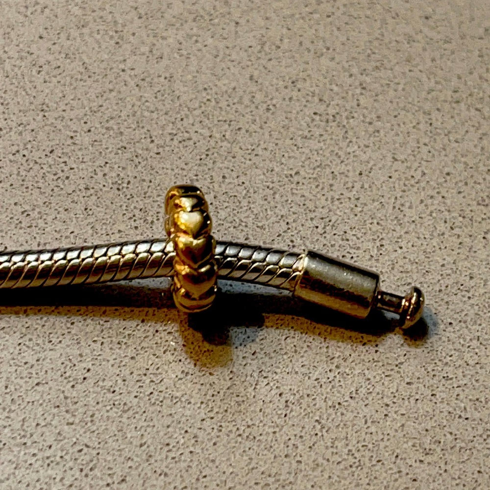 Pandora 14k heart spacer